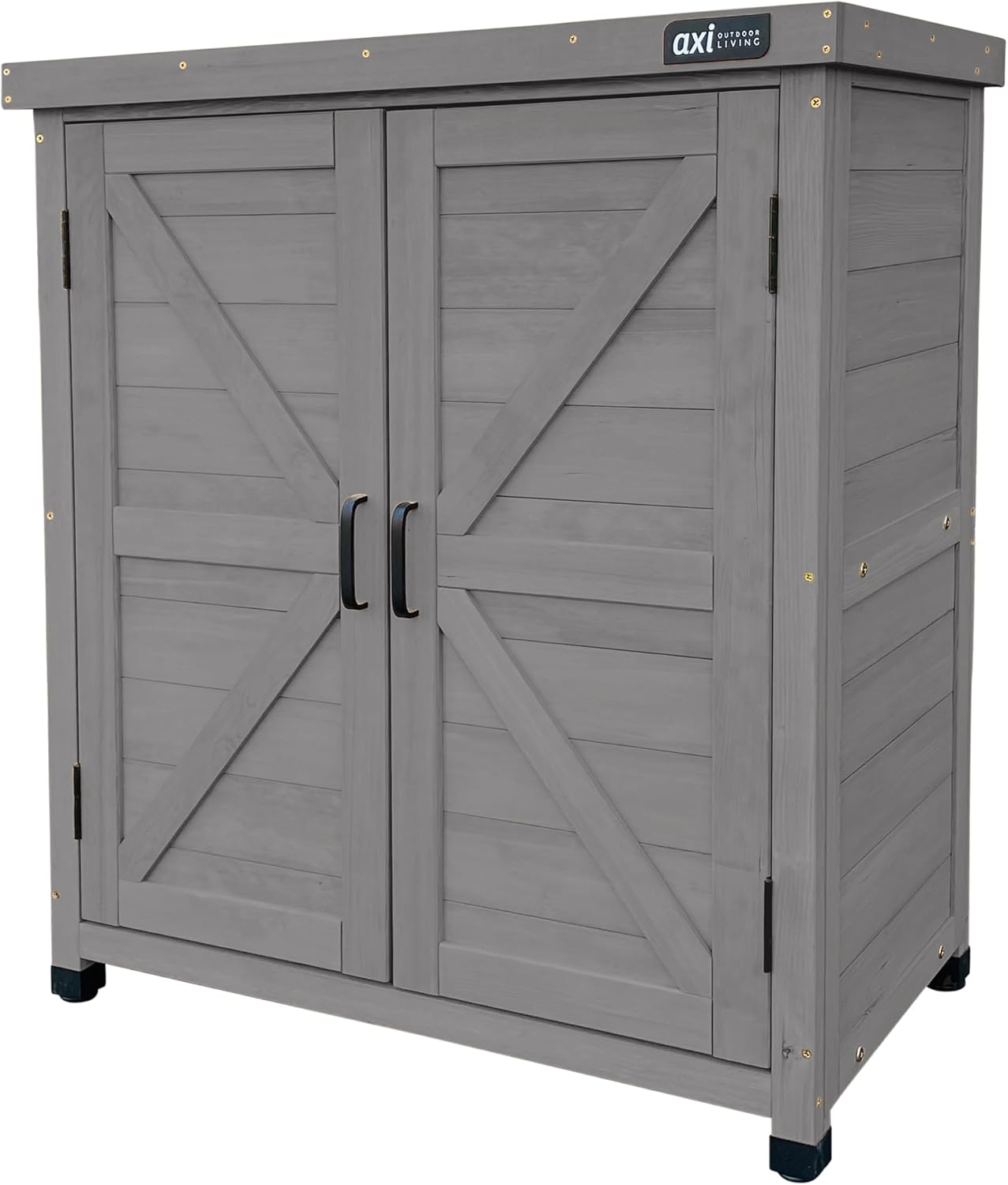  Axi Felix Armoire De Jardin En Bois Beige - 80 X 45 X 93 Cm | Armoire Exterieur, Armoire À Outils Pour Le Jardin Avec Étagère/Meuble Exterieur Rangement Pour Le Jardin