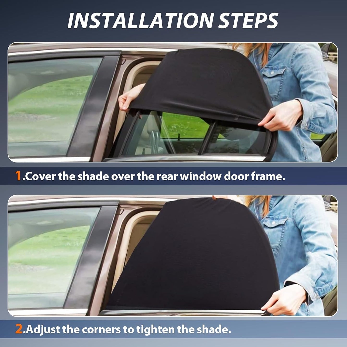  Moustiquaire De Voiture Pour VW Caravelle 2015-2019 (T6), Pare-Soleil Fenêtre Voiture Chaussette Écran De Fenêtre Latérale Maille Anti Insecte,2 Front Windows