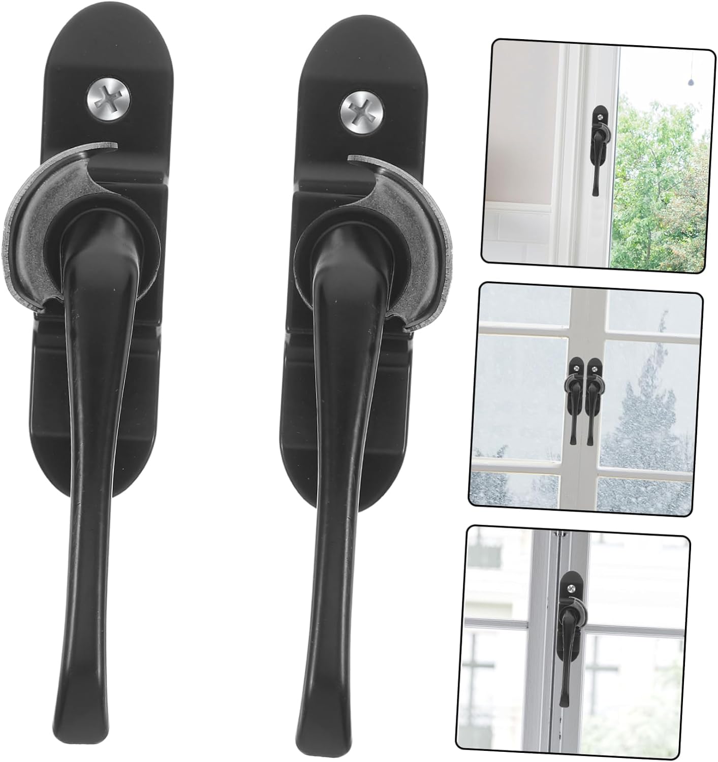  2 Pièces Fenêtre Lock Système De Sécurité De Zinc Pour Fenêtres à Double Hang Design Croissant Quincaillerie Durable