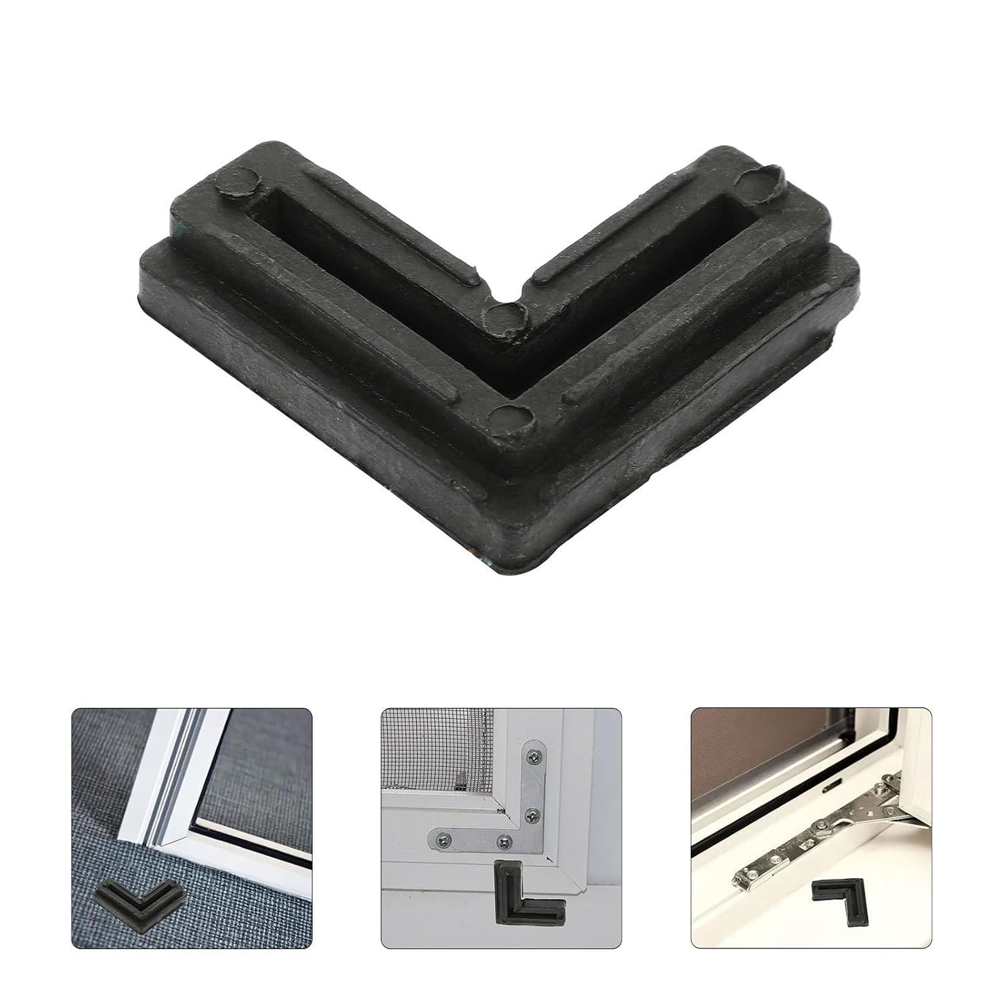  Gatuida Coins De Cadre D'écran En Plastique 10 Pièces, Support D'angle Fixe 90° Pour Moustiquaires Et Portes, Équerres Robustes Et Pratiques Pour Installation Facile En Quincaillerie