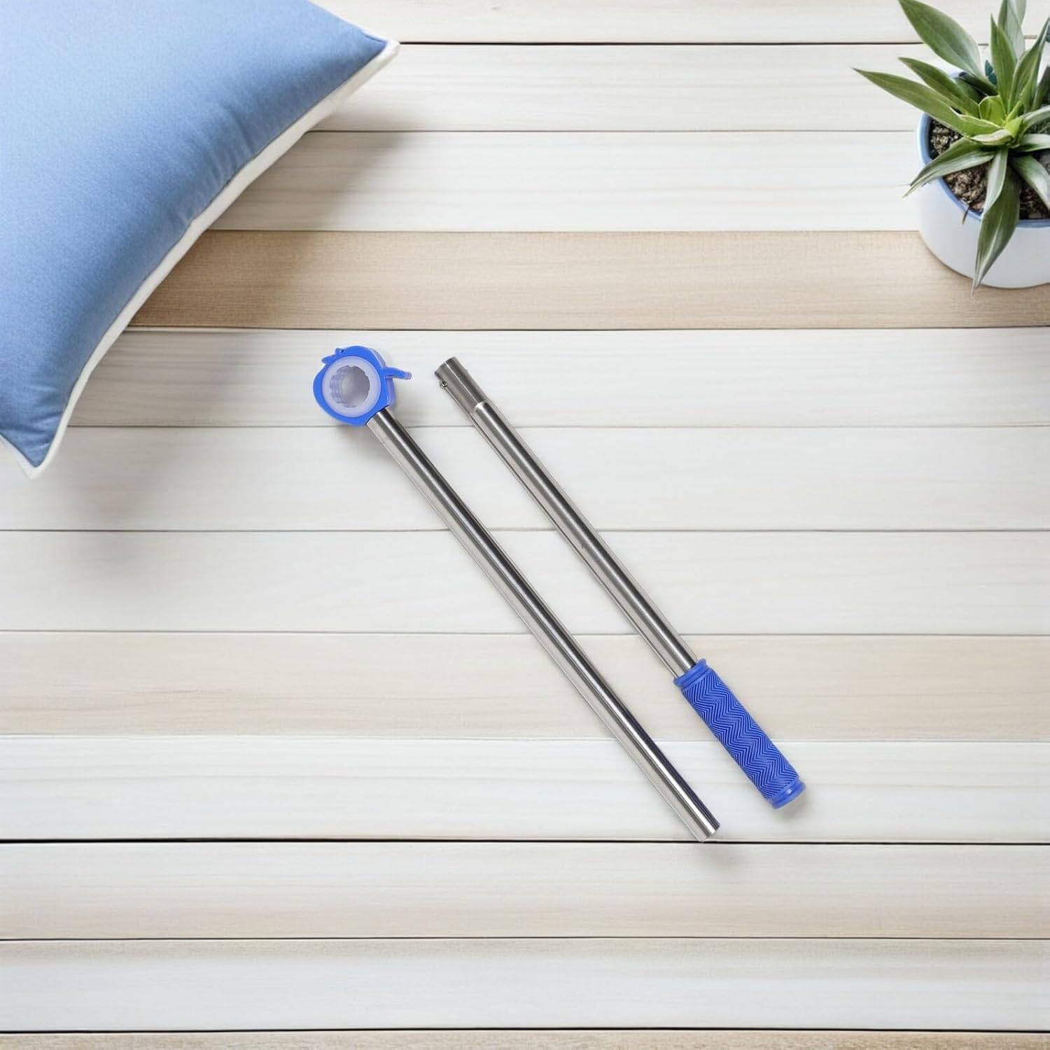  Angoily Perche D'ouverture De Fenêtre Télescopique 81 Cm Bleu, Dispositif D'ouverture Pour Puits De Lumière, Outil D'assistance Polyvalent Pour Fenêtres Hautes En Intérieur Et Extérieur,