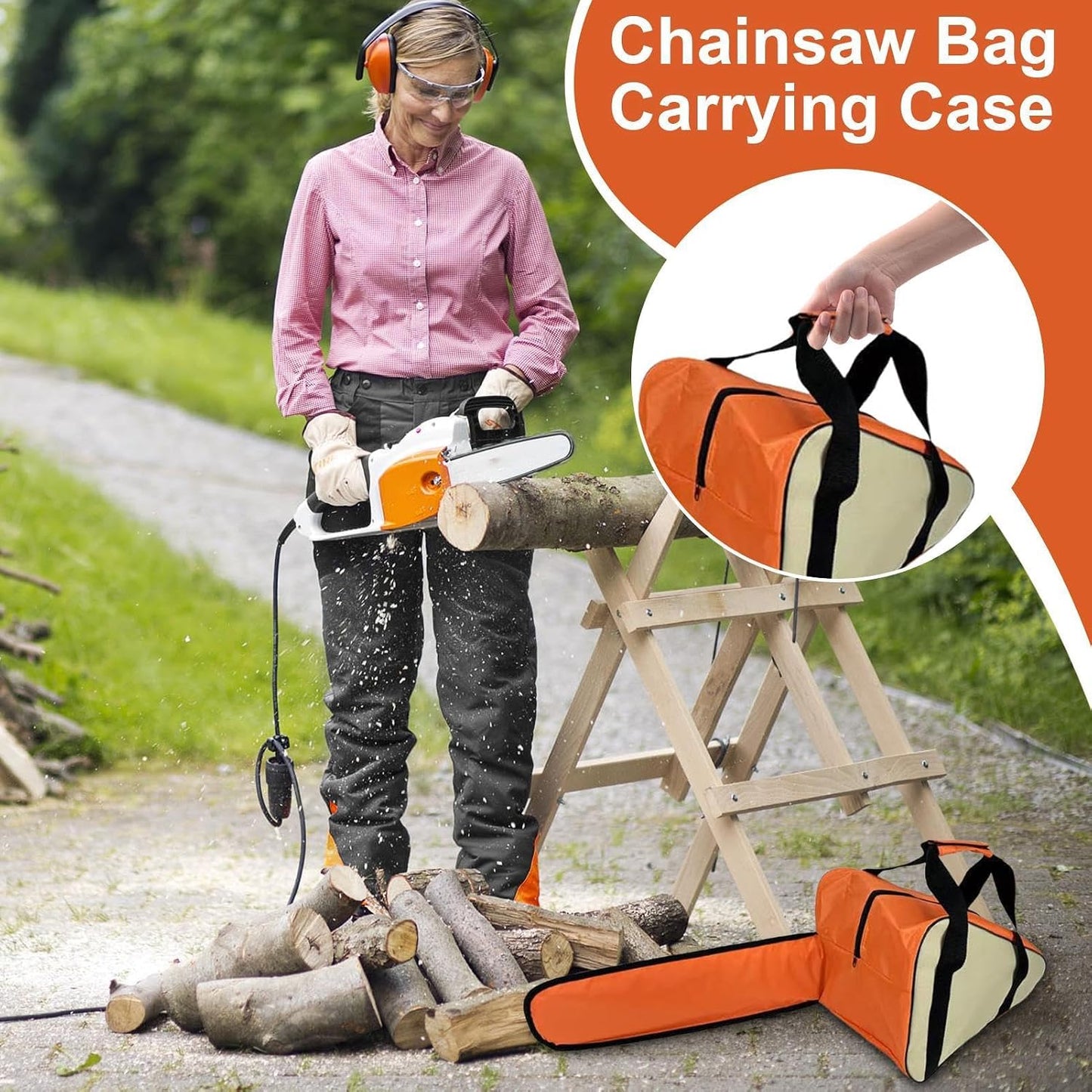 GENERIC Sac De Rangement Pour Tronçonneuse, étui Solide Pour Accessoires, Porte-outils électriques, Fermeture éclair Robuste, Transport Facile Pour Le Jardinage, L'élagage, Les Réparations, La Maison