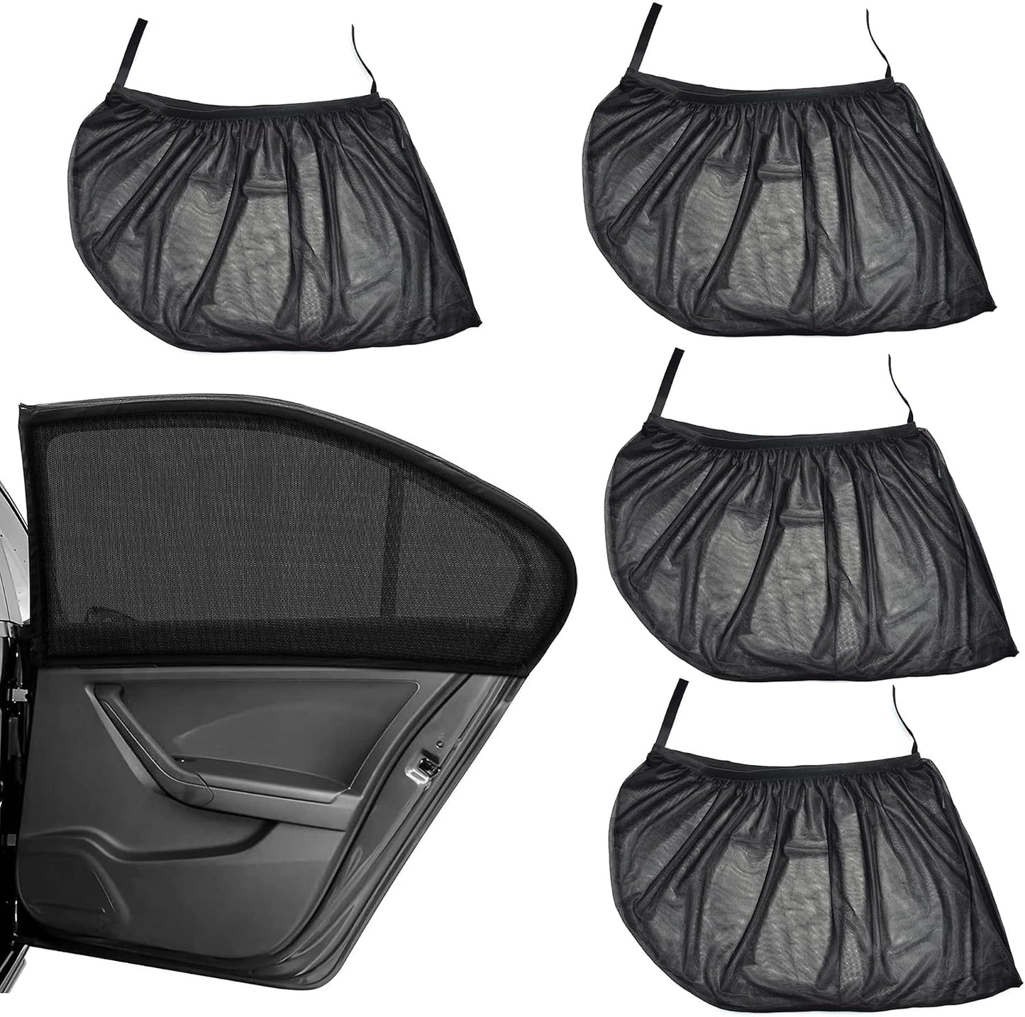  Moustiquaire De Voiture Pour VW Caravelle 2015-2019 (T6), Pare-Soleil Fenêtre Voiture Chaussette Écran De Fenêtre Latérale Maille Anti Insecte,2 Front Windows