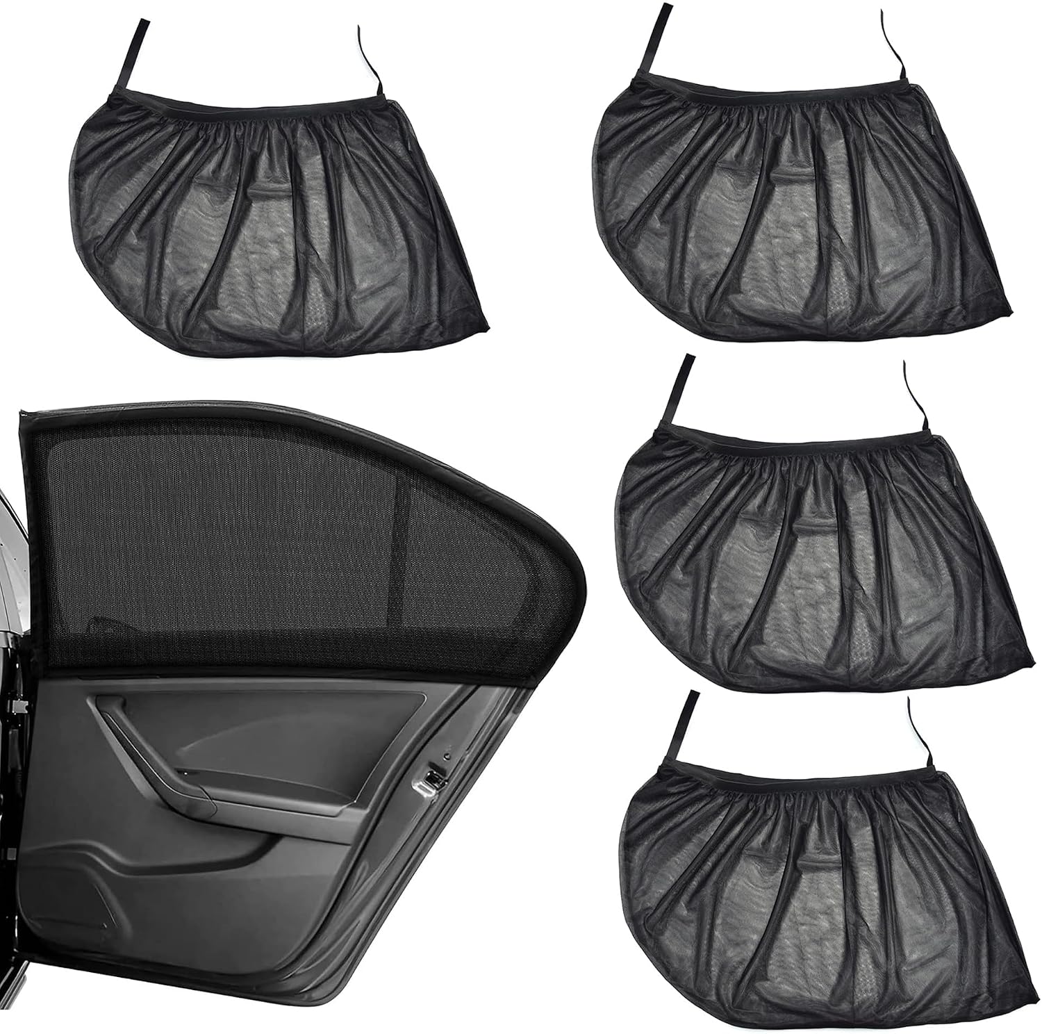  Moustiquaire De Voiture Pour VW Caravelle 2015-2019 (T6), Pare-Soleil Fenêtre Voiture Chaussette Écran De Fenêtre Latérale Maille Anti Insecte,2 Front Windows