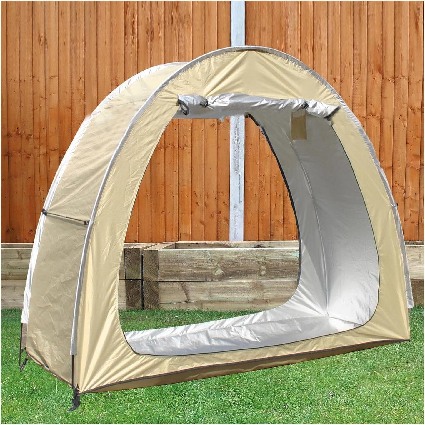 GENERIC Tente De Rangement Pour Vélo, Lot De 2 Housses De Vélo, Tente Noire Pour Le Rangement Extérieur, Protection Imperméable Et Coupe-Vent Contre La Pluie, La Neige Et Les Intempéries, Conception