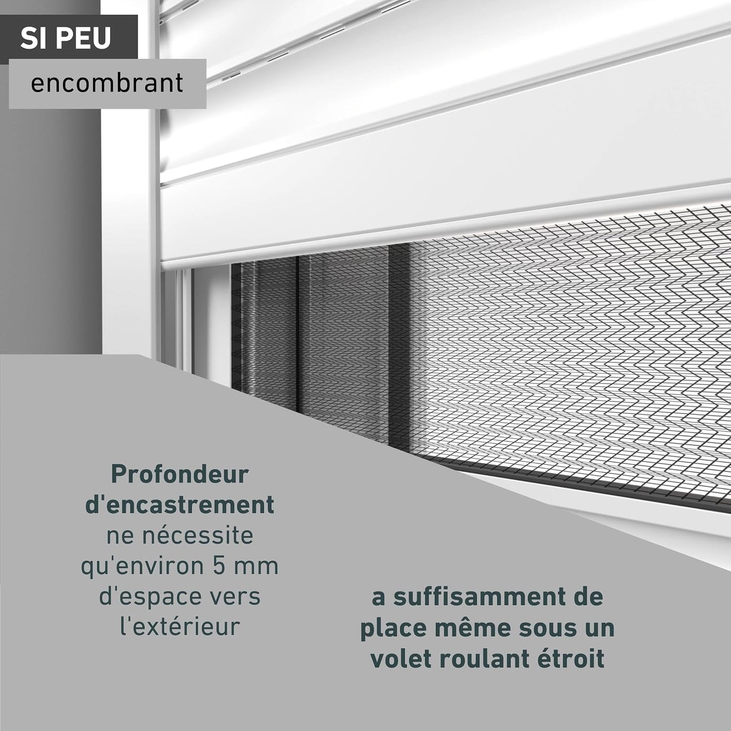  Windhager Expert 03242 Ultra Flat Moustiquaire Pour Fenêtre Moustiquaire Protection Mosquito Kit Auto-Assemblage Blanc 100 X 120 Cm