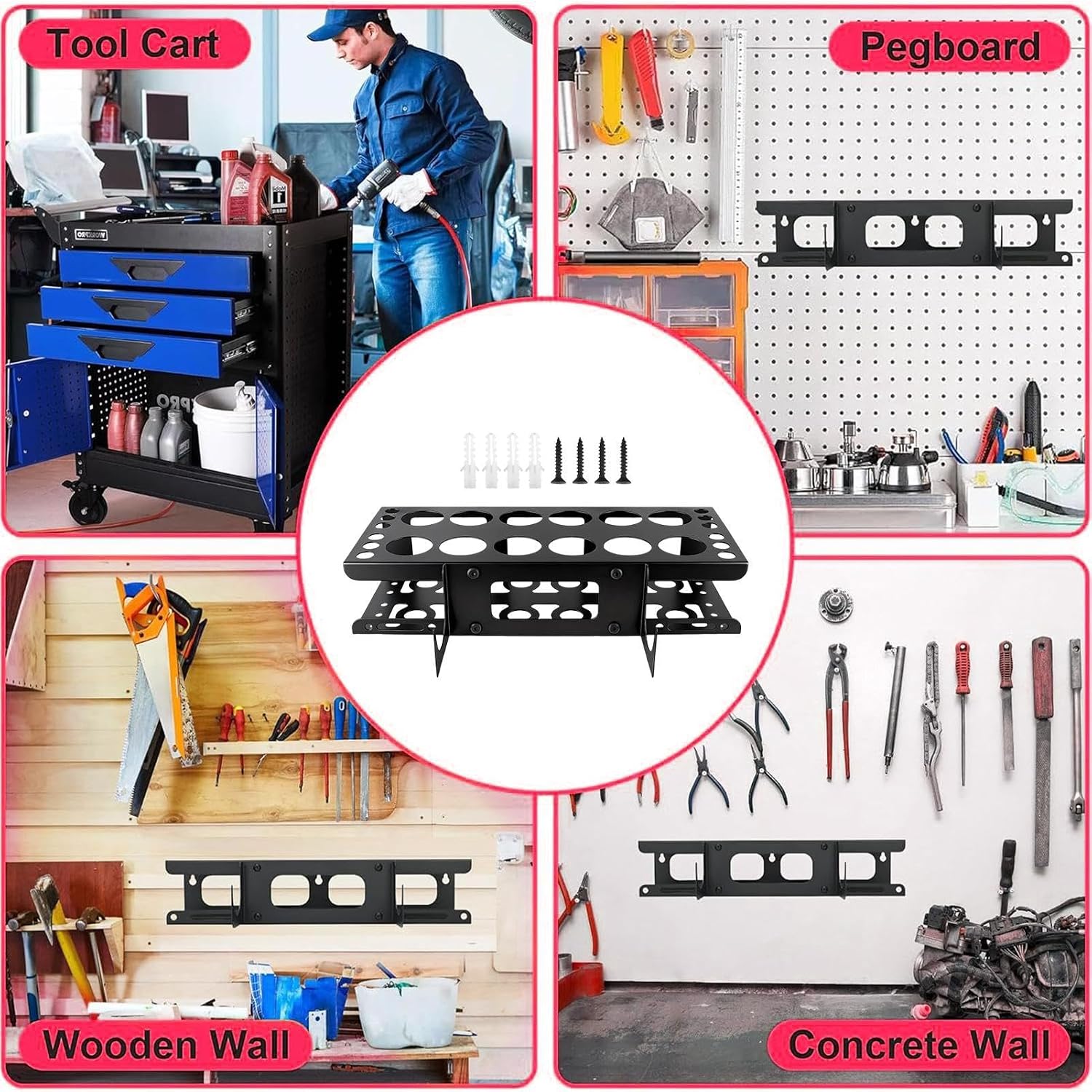  Support De Rangement | Grande Capacité 12 Emplacements Mural Pour Outils De Calfeutrage à La Main | Pour Salon, Dortoir, Atelier De Réparation à Domicile