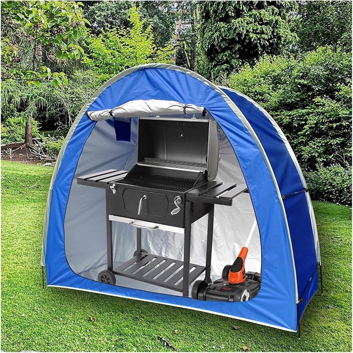 GENERIC Abri De Rangement Pour Vélos, Housse Imperméable Pour Vélos - Garage De Rangement Extérieur Portable Pour Motos, Outils De Jardin, Tondeuses à Gazon - Dimensions : 200 X 80 X 165 Cm - Durabl