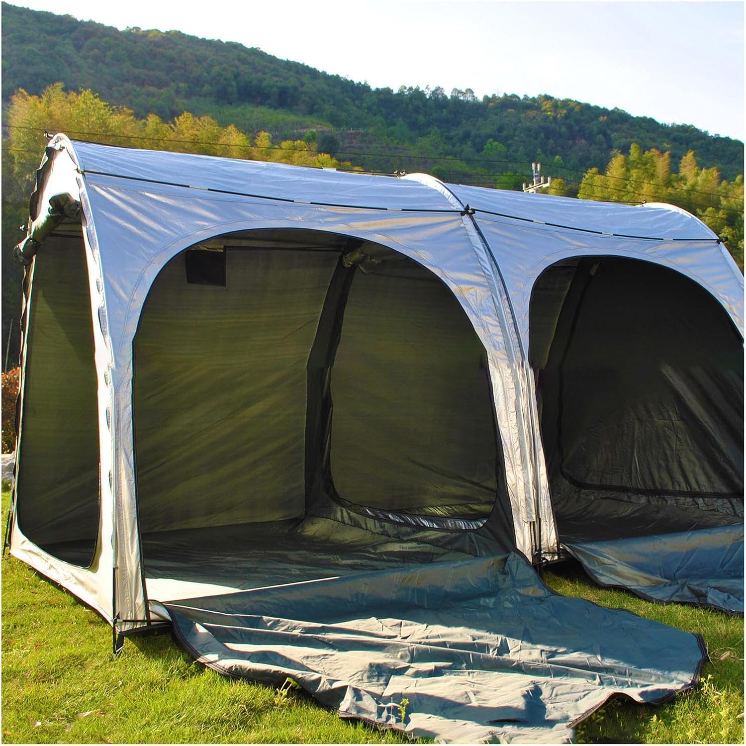 GENERIC Abri à Vélos Extérieur, Rangement Emboîtable Pour 2 à 5 Vélos Et Motos, Protection Contre Les Intempéries, Abri à Vélos Noir Résistant, Idéal Pour Le Jardin Et Le Garage.