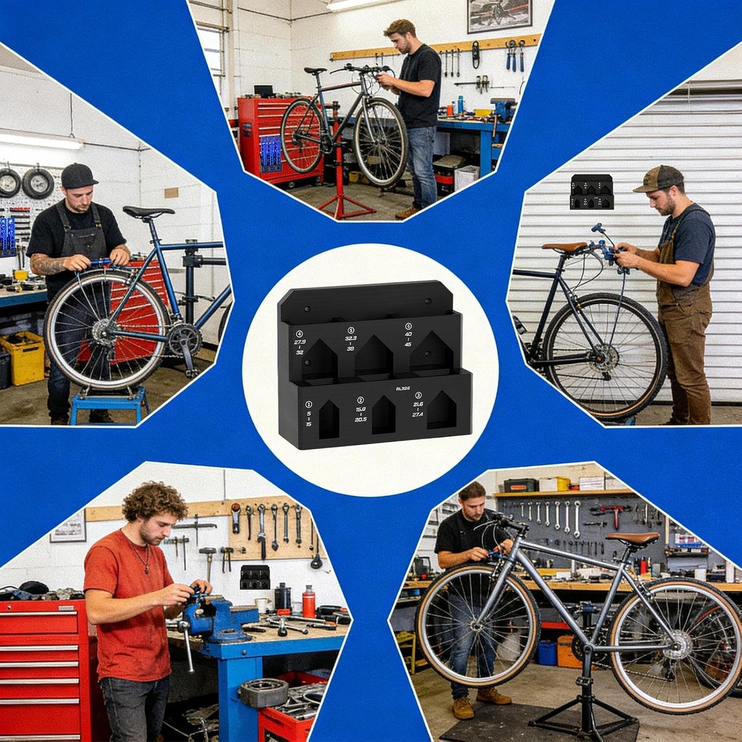  Support Mural à 6 Fentes Pour Outils - Pour Garage, Atelier, Abri De Jardin, établi, Panneau Perforé