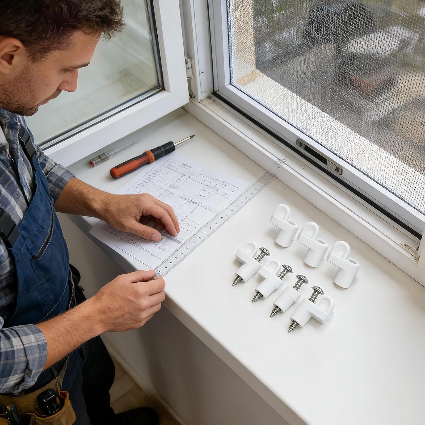  Agrafes De Fixation Pour Moustiquaires | Quincaillerie De Fixation De 9,5 Mm - 12 Pièces Accessoires De Support Pour écran De Fenêtre - Pour Maison, Maison De Campagne, Salon, Chambre à Coucher