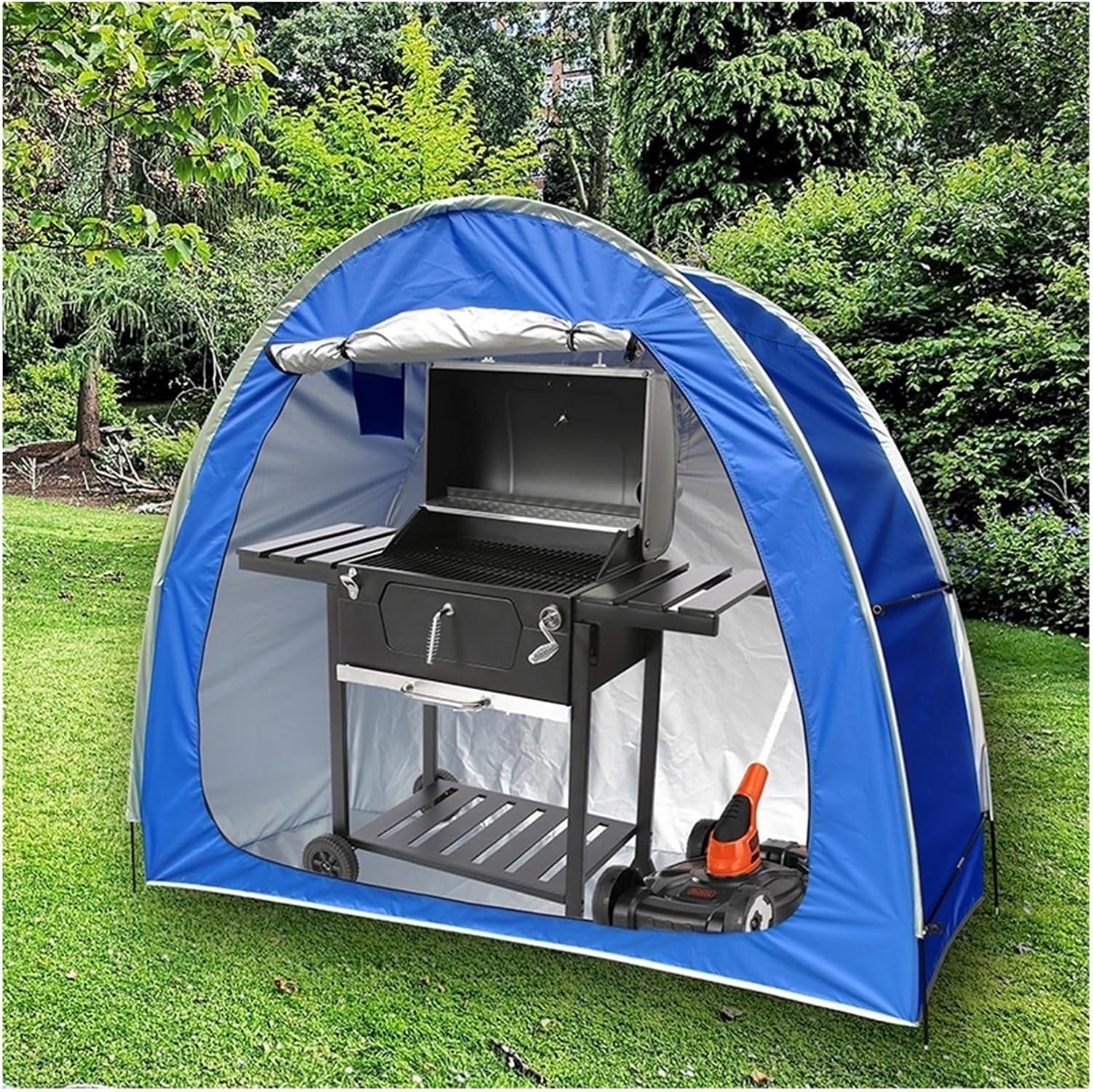 GENERIC Abri à Vélos Extérieur Imperméable Et Portable Avec Plancher Et Sac De Rangement Inclus. Dimensions : 200 X 80 X 165 Cm. Garage à Vélos Résistant Pour Le Rangement En Extérieur.