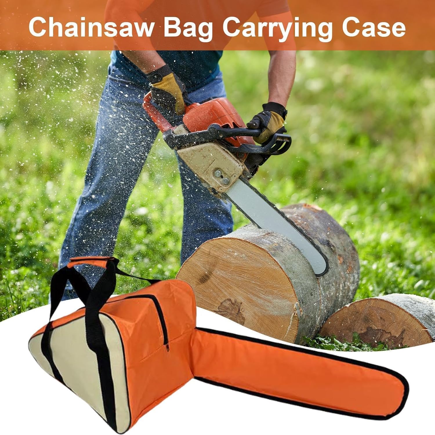 GENERIC Sac De Tronçonneuse, étui De Transport Portable, Porte-outils Multifonctionnel, Protection Forte, Tronçonneuse électrique, Rangement Pratique, Compact Idéal Pour Le Jardinage, L'élagage Et Les
