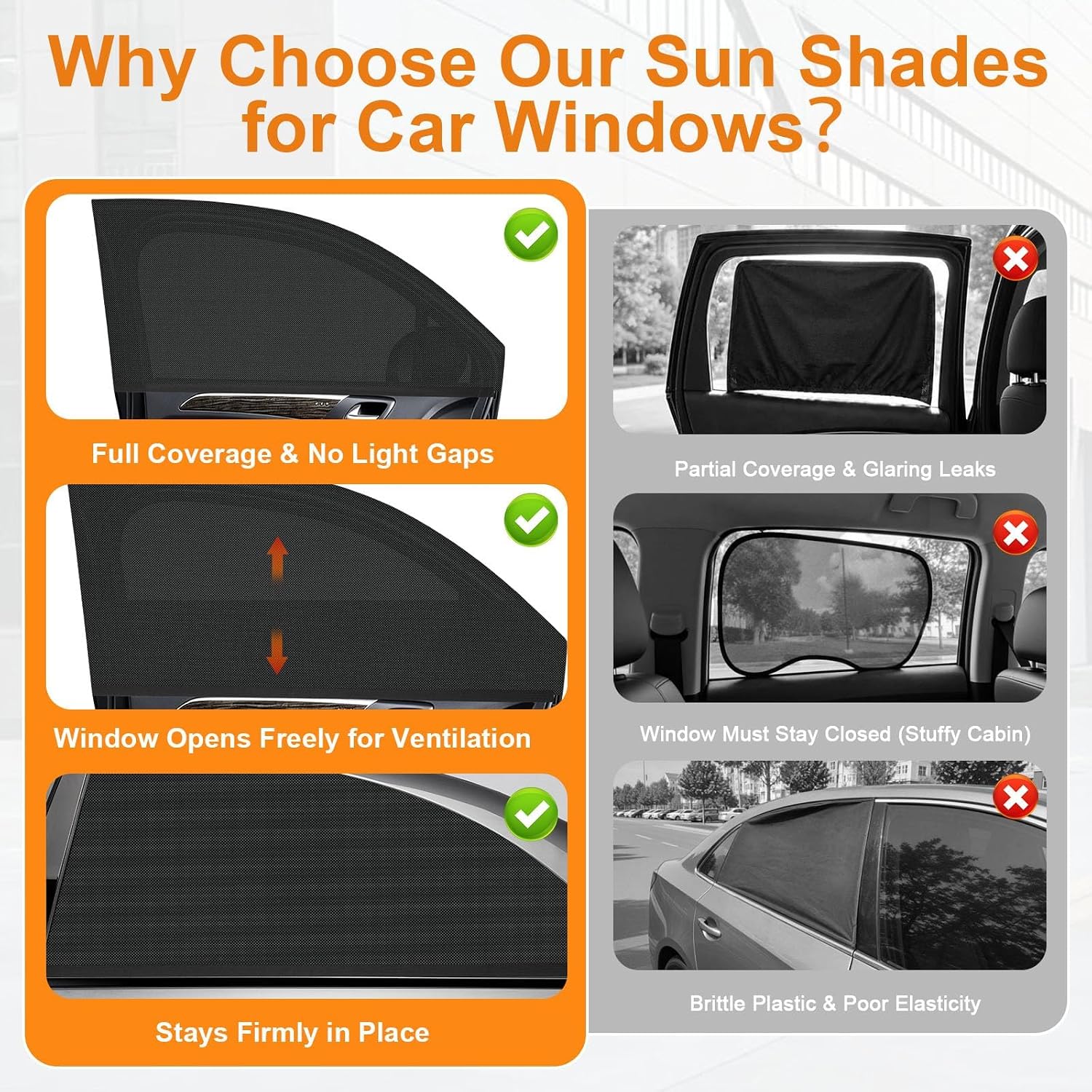  Moustiquaire De Voiture Pour Seat Leon St 3 (III) 5F Facelift I 2017-2020, Pare-Soleil Fenêtre Voiture Chaussette Écran De Fenêtre Latérale Maille Anti Insecte,2 Front Windows