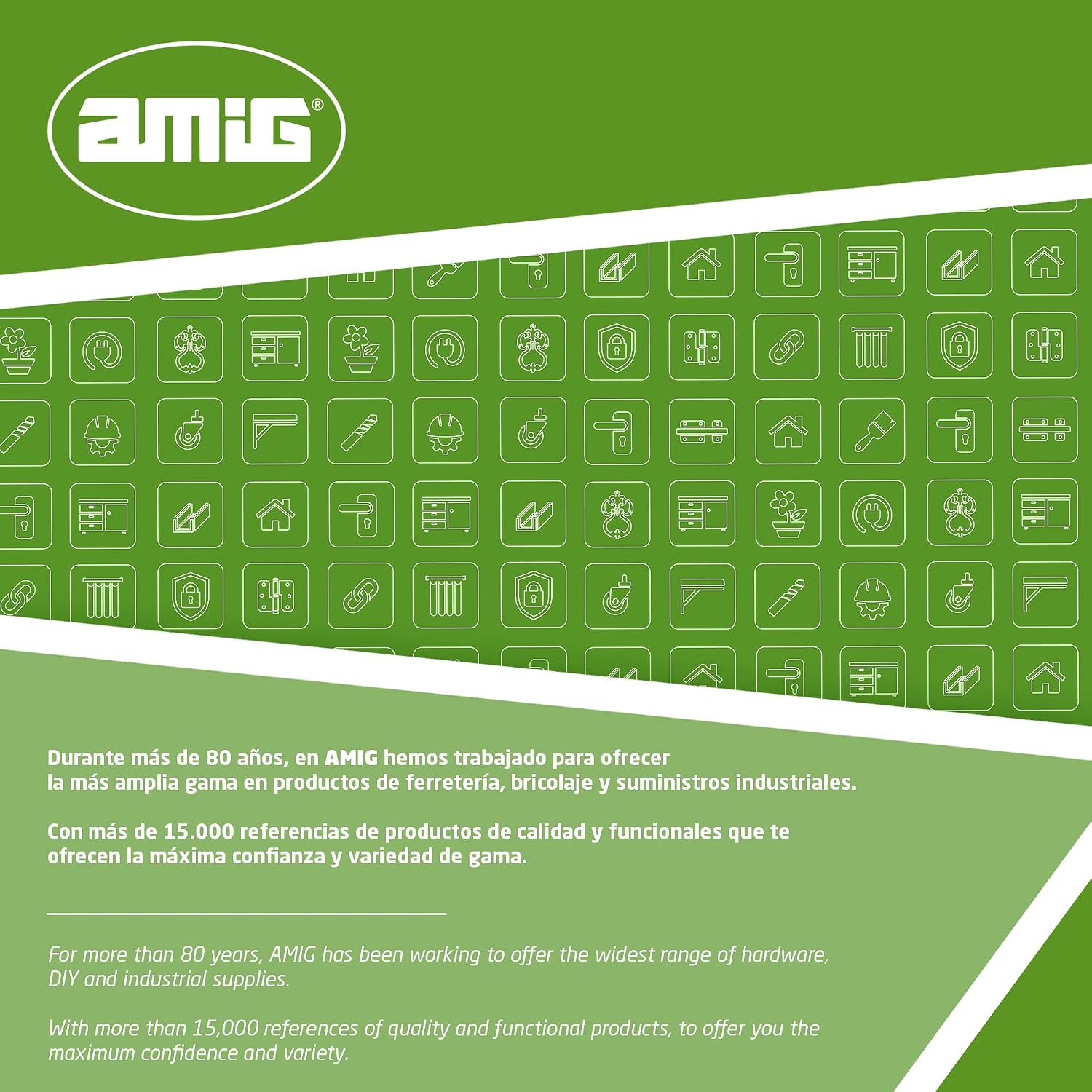  Amig - Goupille De Verrouillage Pour Fenêtres Courroies En Bois Ou Aluminium Mod.40 | Convient Pour Sécuriser Les Stores | Fermeture De Sécurité Zamak Chromée | Dimensions : Ø 30 X 152 Mm