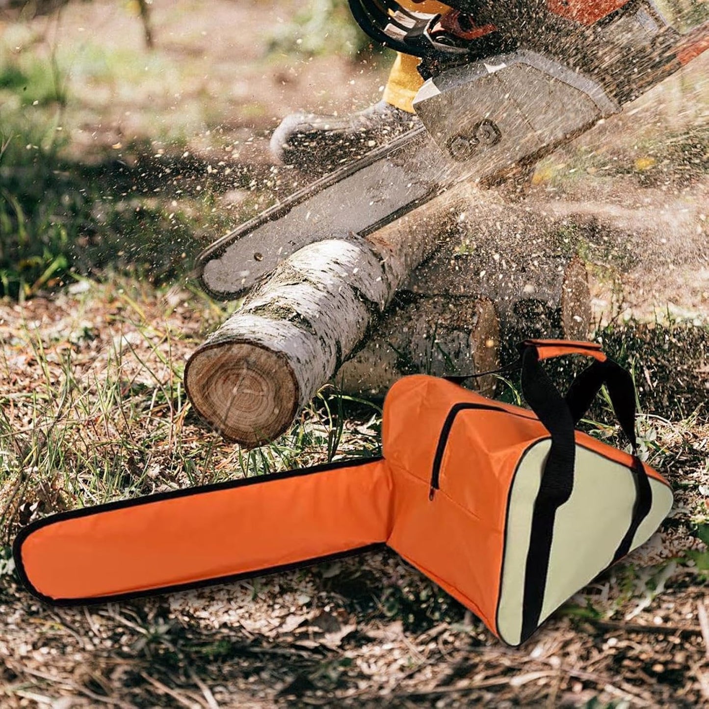GENERIC Sac De Tronçonneuse, étui De Transport Portable, Porte-outils Multifonctionnel, Protection Forte, Tronçonneuse électrique, Rangement Pratique, Compact Idéal Pour Le Jardinage, L'élagage Et Les
