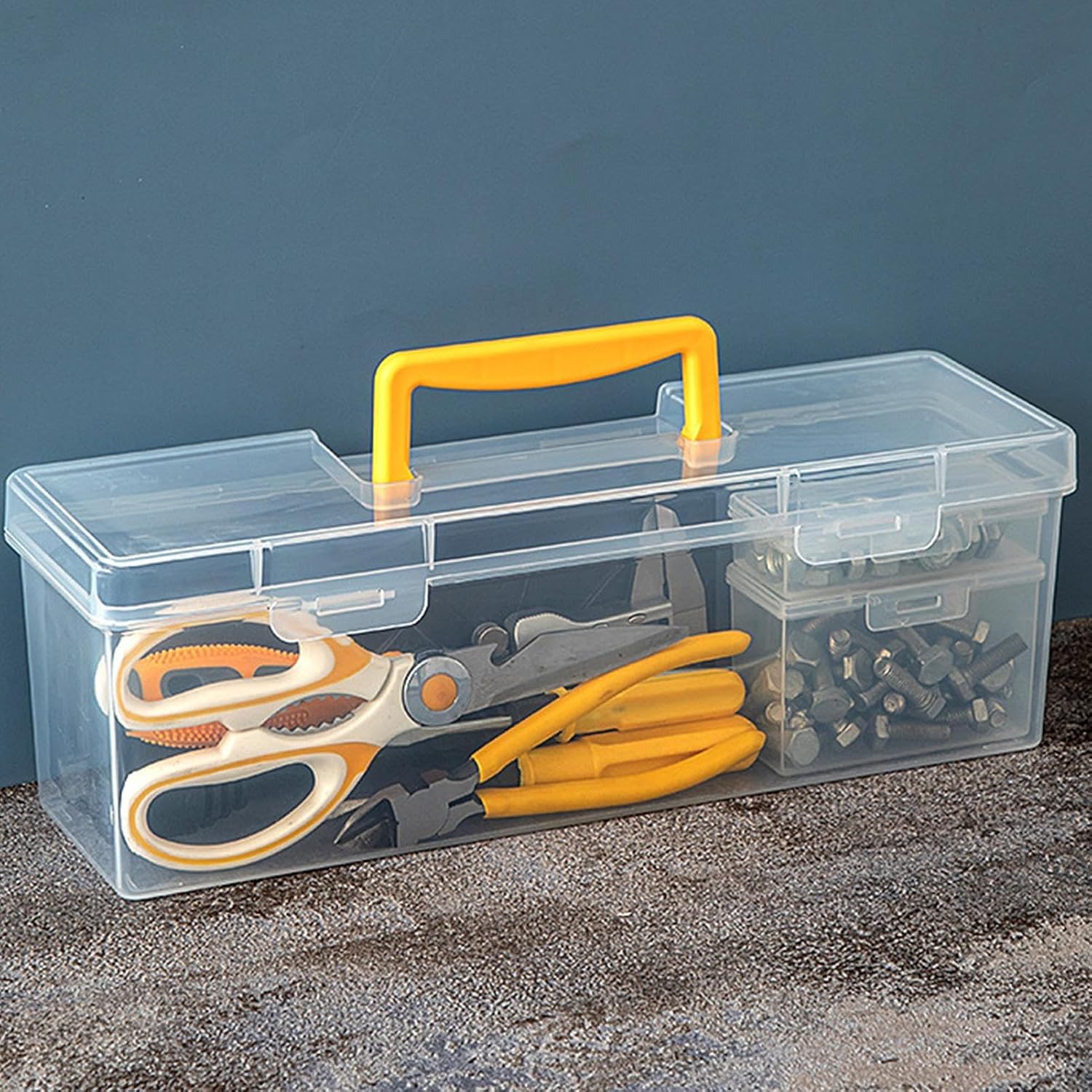  Boîte De Rangement Pour Petites Pièces, Boîtes à Outils, Boîtier Transparent à Compartiments Pour Pinces Tournevis Outils Électroniques