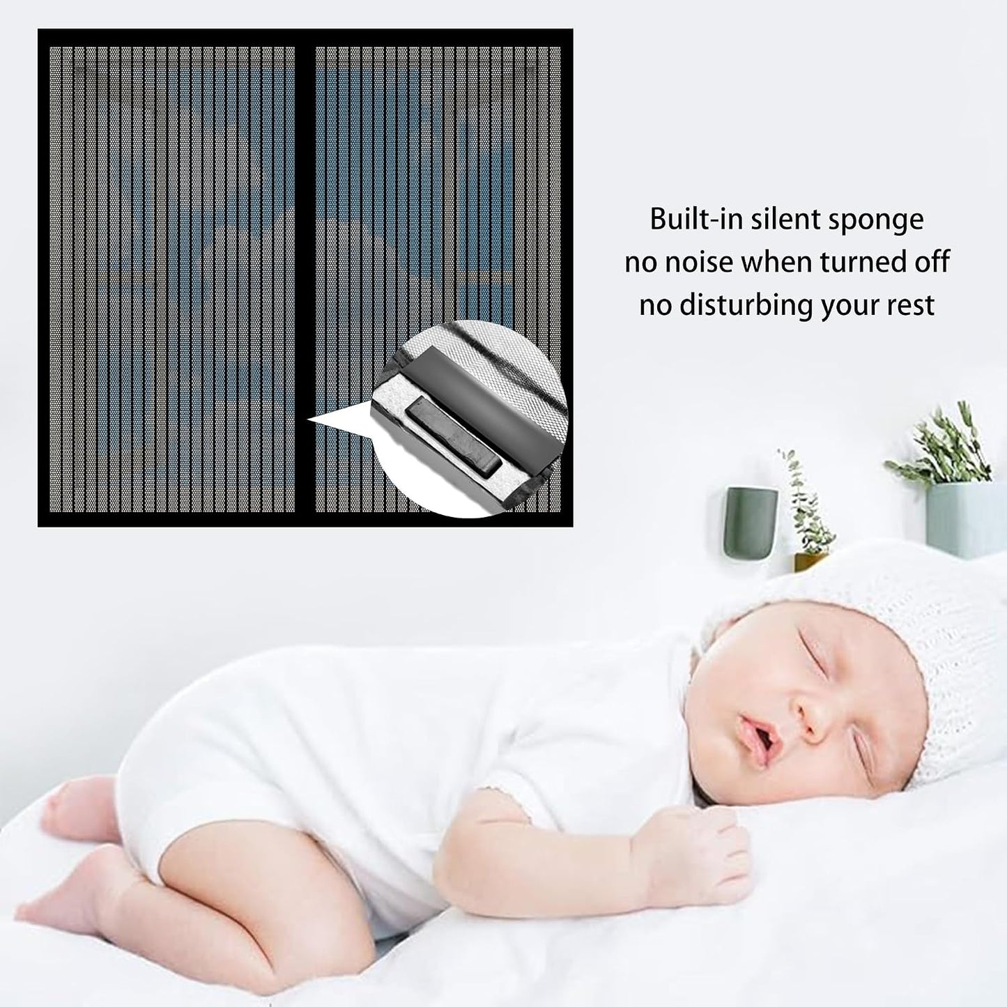  Window Insect Screen 50 X 176 Cm Ultra Thin Automatic Magnetic Closure Mesh Automatic Closure No Drilling For Most Windows, Black