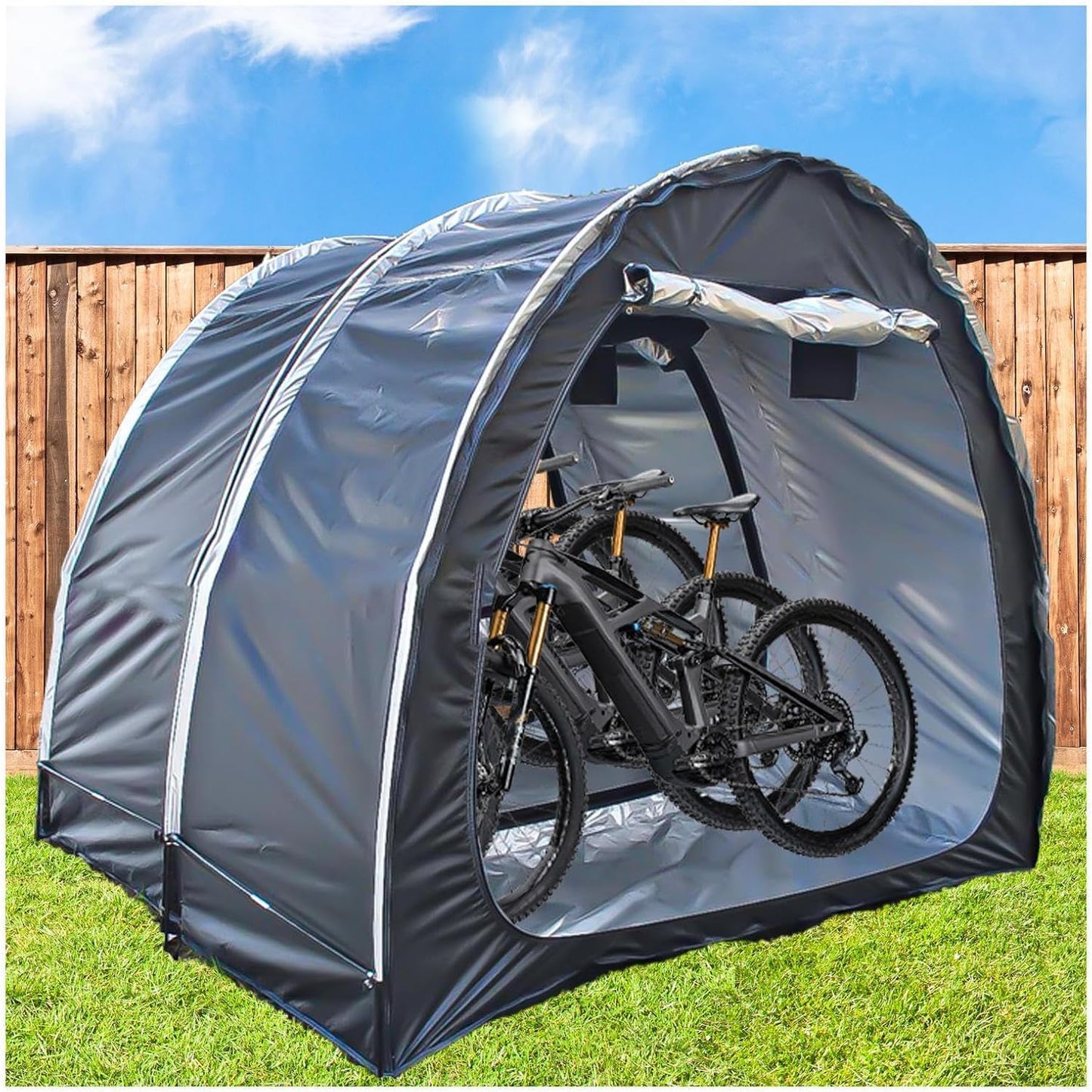  Tente De Vélo De Rangement D'extérieur – Imperméable Et Résistant Aux Intempéries Pour Meubles De Terrasse, Vélo Et Moto – Design Durable Pour Toutes Les Conditions Météorologiques