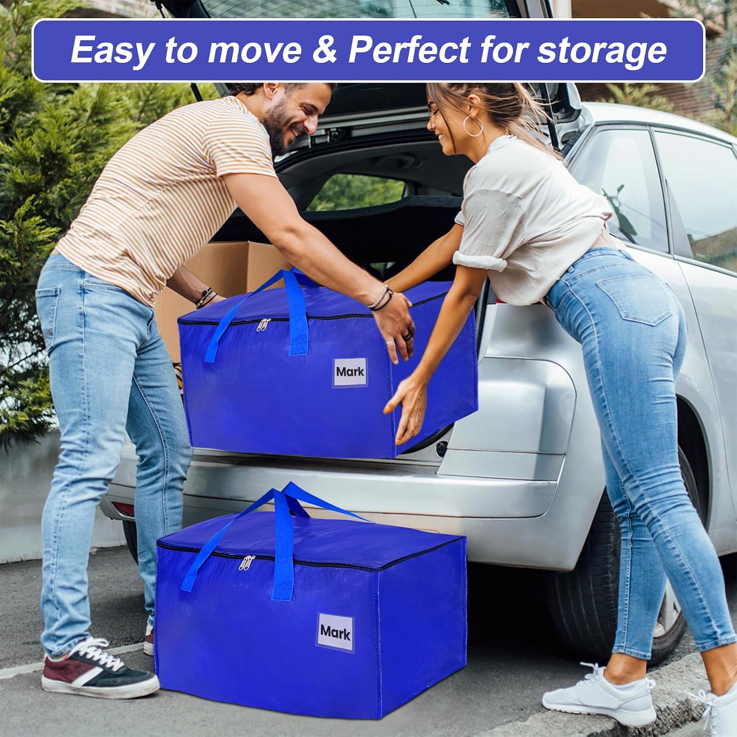  Lot De 8 Sacs De Déménagement,93L Boite Rangement Vetement Couettes, Alternative Aux Cartons Déménagement Sac De Rangement Sac Rangement Vêtements Grand