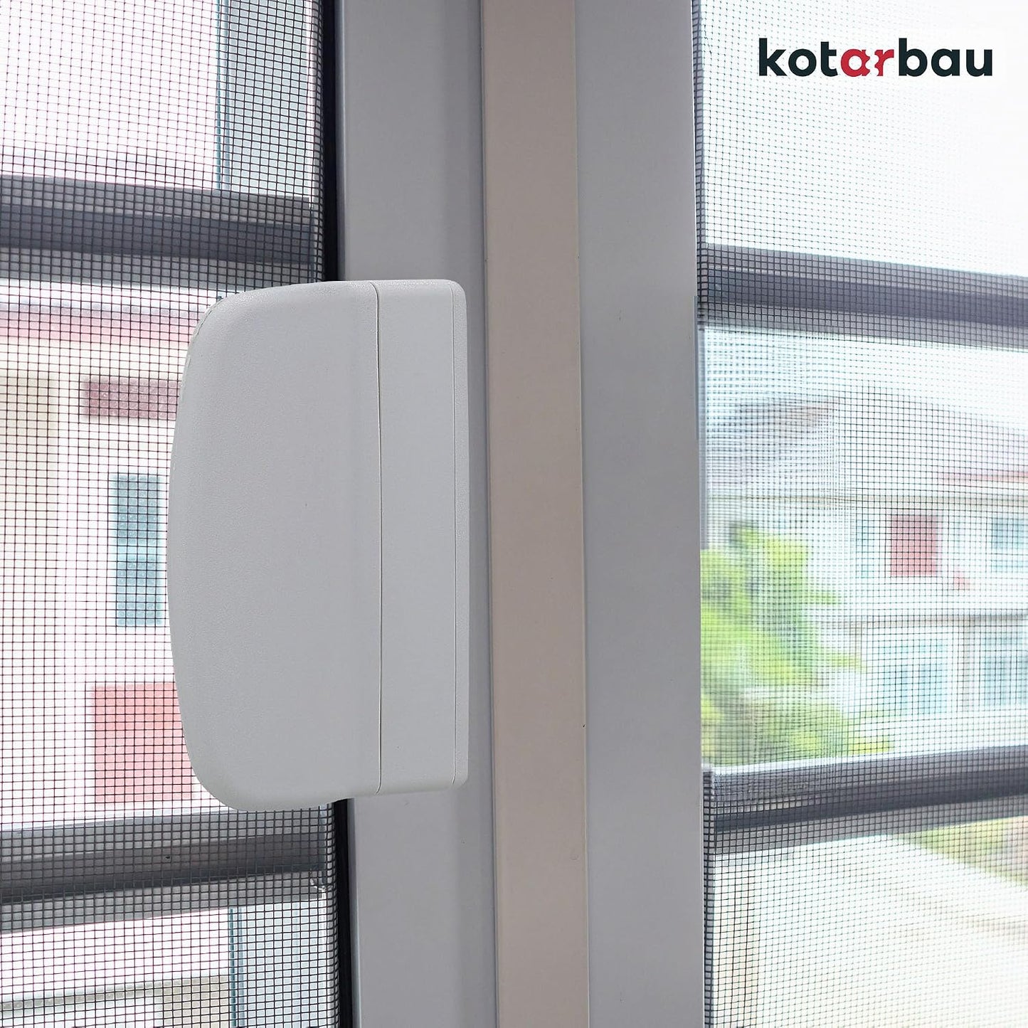  KOTARBAU Loqueteau De Porte De Balcon Pratique - 6 Couleurs Différentes - Sécurité Fumeur - Poignée De Porte De Balcon Universelle - Blanc