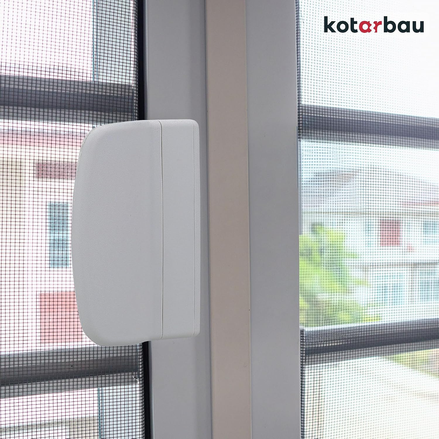  KOTARBAU Loqueteau De Porte De Balcon Pratique - 6 Couleurs Différentes - Sécurité Fumeur - Poignée De Porte De Balcon Universelle - Blanc